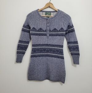 Woolrich Lamsbwool Deep Indigo Heather Tunic Sweater